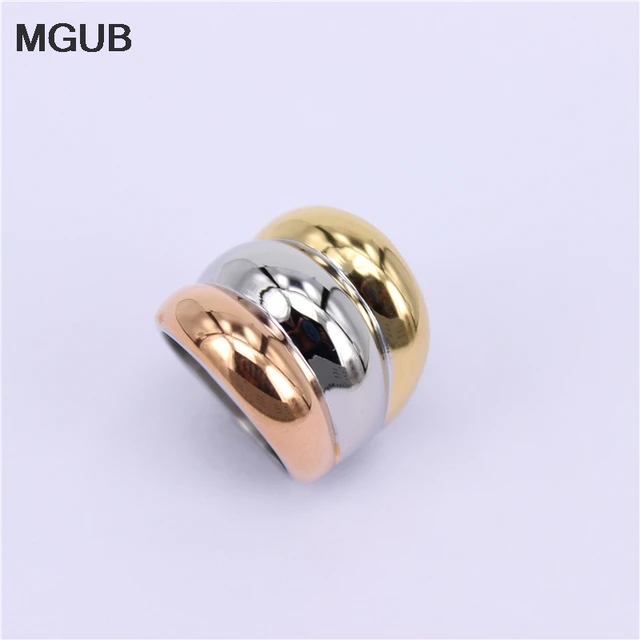 MGUB 6#-9# 22mm wide Hip hop 3 in one color stainless steel classic Ring Pretty MGUB 6#-9# 22mm wide Hip hop 3 in one color stainless steel classic Ring Pretty