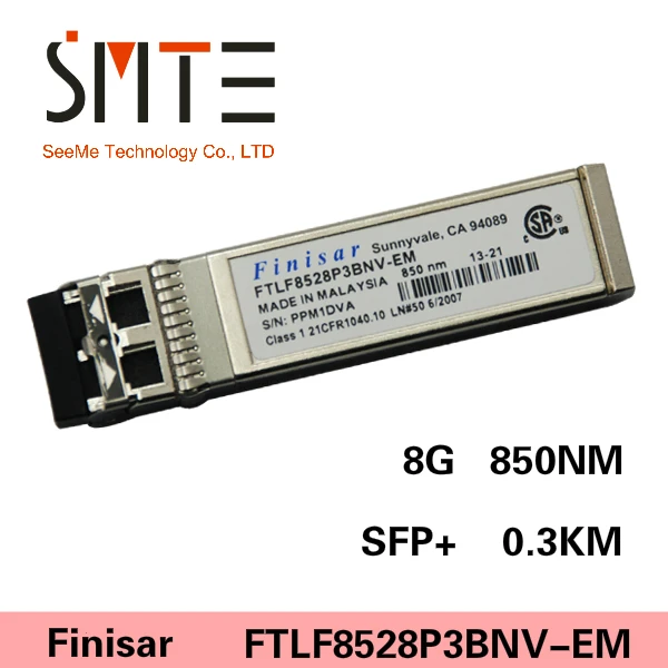

Finisar FTLF8528P3BNV-EM Multi-mode Module 8G-850NM-0.3KM-SFP+