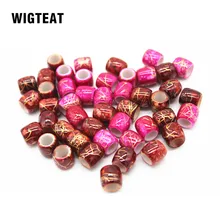 50 шт./пакет Пластик волос бусины 6,8 мм с большими отверстиями, кулоны А-дредлоки, для увеличения объема, бусины для Джамбо, коса, дредлоки, для увеличения объема, аксессуары для волос