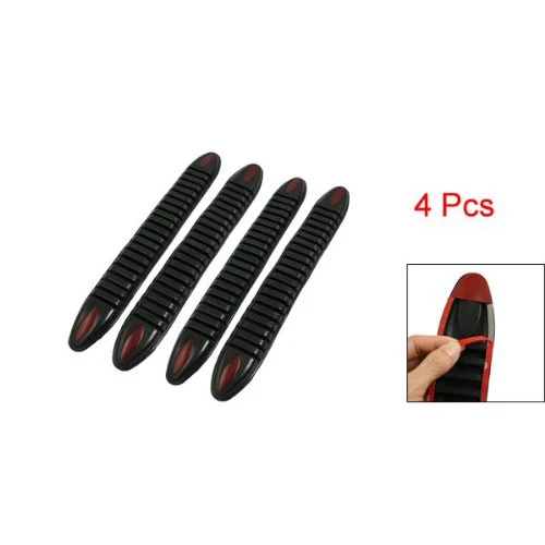 New 4 Pcs Black Adhesive Front Back Auto Car Edge Safety Bumper Guard