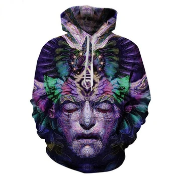 

Men/Women Space Galaxy Hoodeis Hooded Hoodies with Cap 3D Sweatshirt Print Dreamlike Face Pullover Hoody Tracksuits