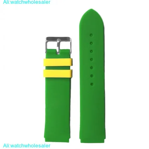 22mm Spring Green Silicone Jelly Rubber Boys Girls Watch Band Straps WB1061O22JB
