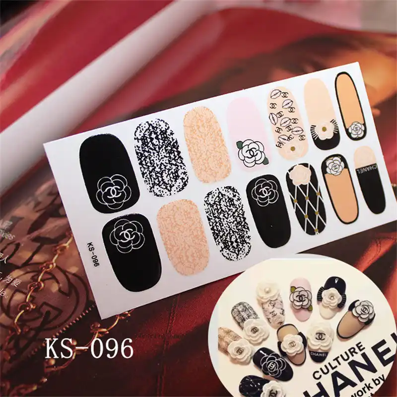 Amazon Com Joykott Luxury Brand Nail Art Sticker Coco Beauty