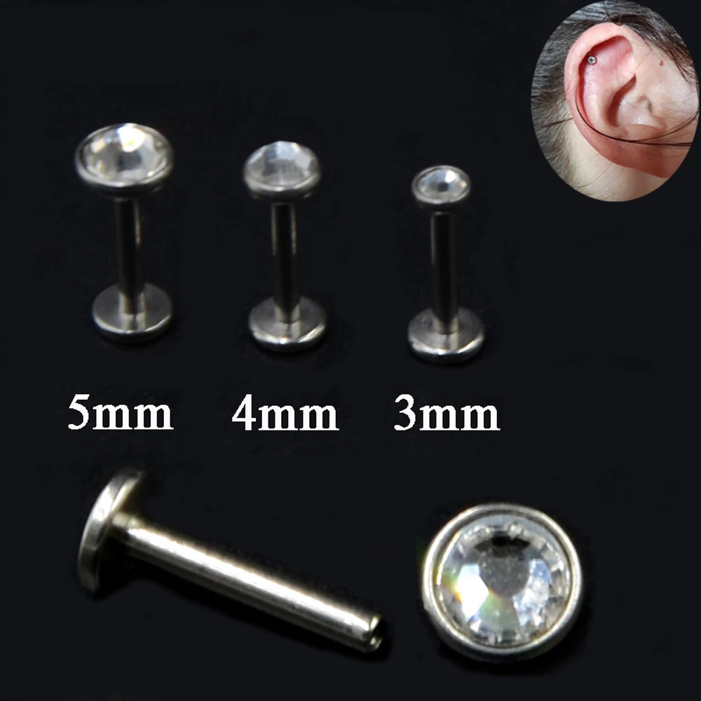 OUFER 16G Lip Labret Piercing - 316L Surgical Steel Tragus Helix Schmuck