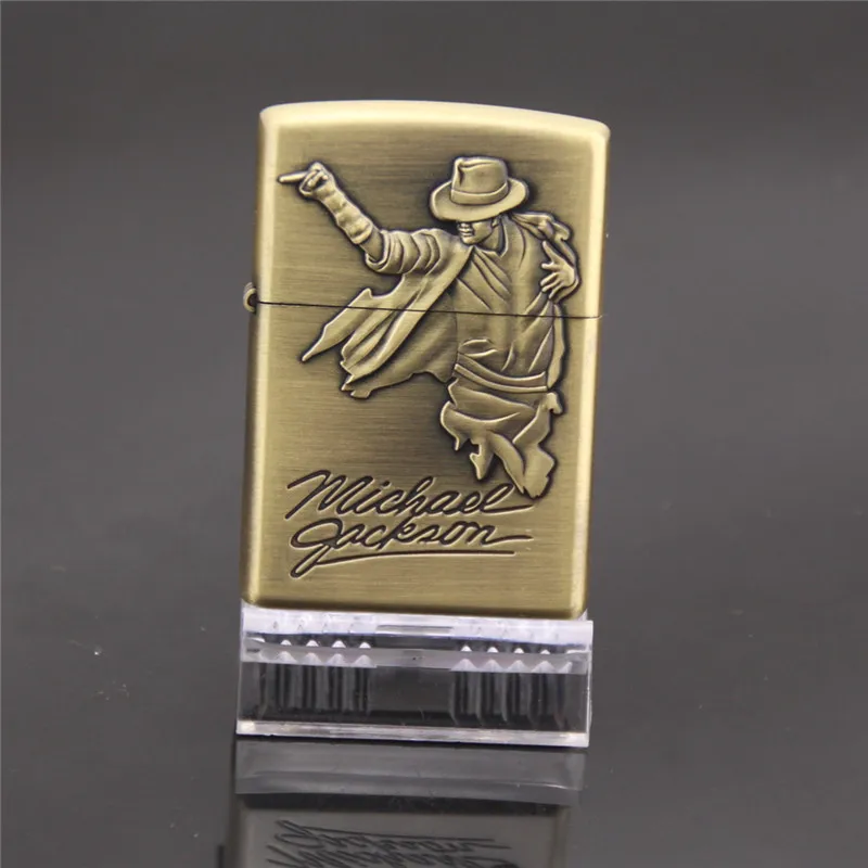 

JACKSON Autograph Commemorative Edition Cigarette Lighter Bronze Carving Metal Kerosene Oil Lighters