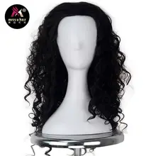 Miss U волосы синтетические для мужчин и взрослых Средний длинный курчавый темный коричневый волос Prestyled Хэллоуин Косплей Костюм Полный парик