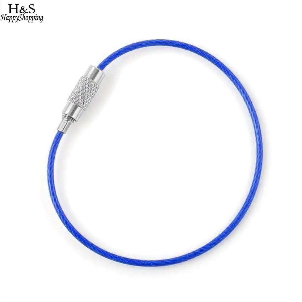 

Chain Steel EDC Luggage Key Cable Tag Lock Loop Wire Ring Screw Wire