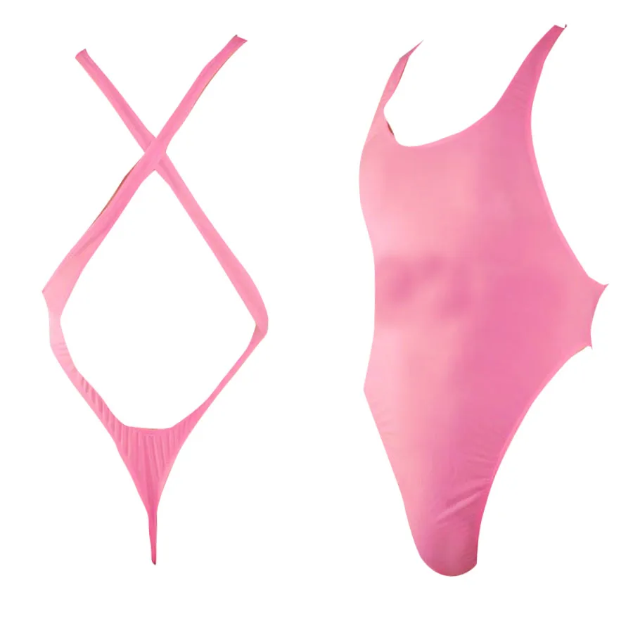 Buy Mens Thong Bodysuit Stretchy High Cut X Cross Male