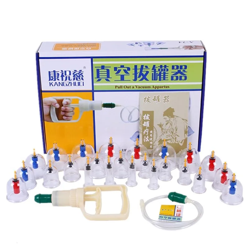 

24 Pieces Cans Vacuum Cupping Set Thicker Magnetic Aspirating Cupping cups Acupuncture Massage Suction Cup Chinese Massage Kit