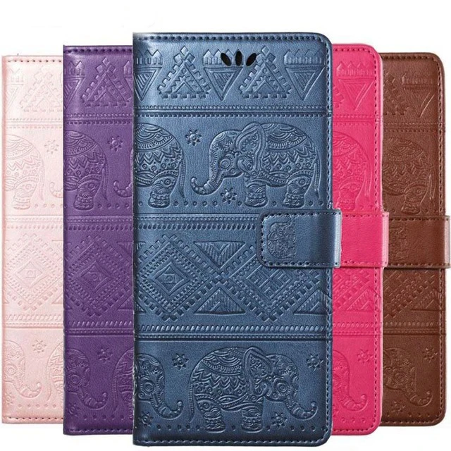 

Luxury Elephant Patterned Case For Capa Samsung Galaxy Note 8 9 S9 S8 Plus S7 J1 J3 J5 J7 A3 A5 2017 2016 J2 Prime Wallet Cover