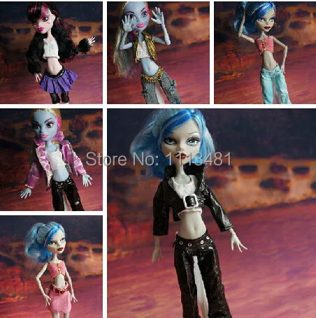 Горячая Распродажа кукол Monster High, 30 предметов = платья+ обувь+ сумки+ вешалка, Оригинальная одежда, костюмы, набор модных кукол, большая акция