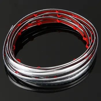 

10X PROFILO CROMATO ADESIVO X AUTO ESTERNO INTERNO 3M 8MM