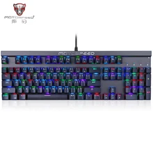 

Motospeed CK103 14 Modes RGB Backlight USB2.0 104 Anti-ghosting Keys Blue/Red Switch Russian/English Mechanical Gaming Keyboard