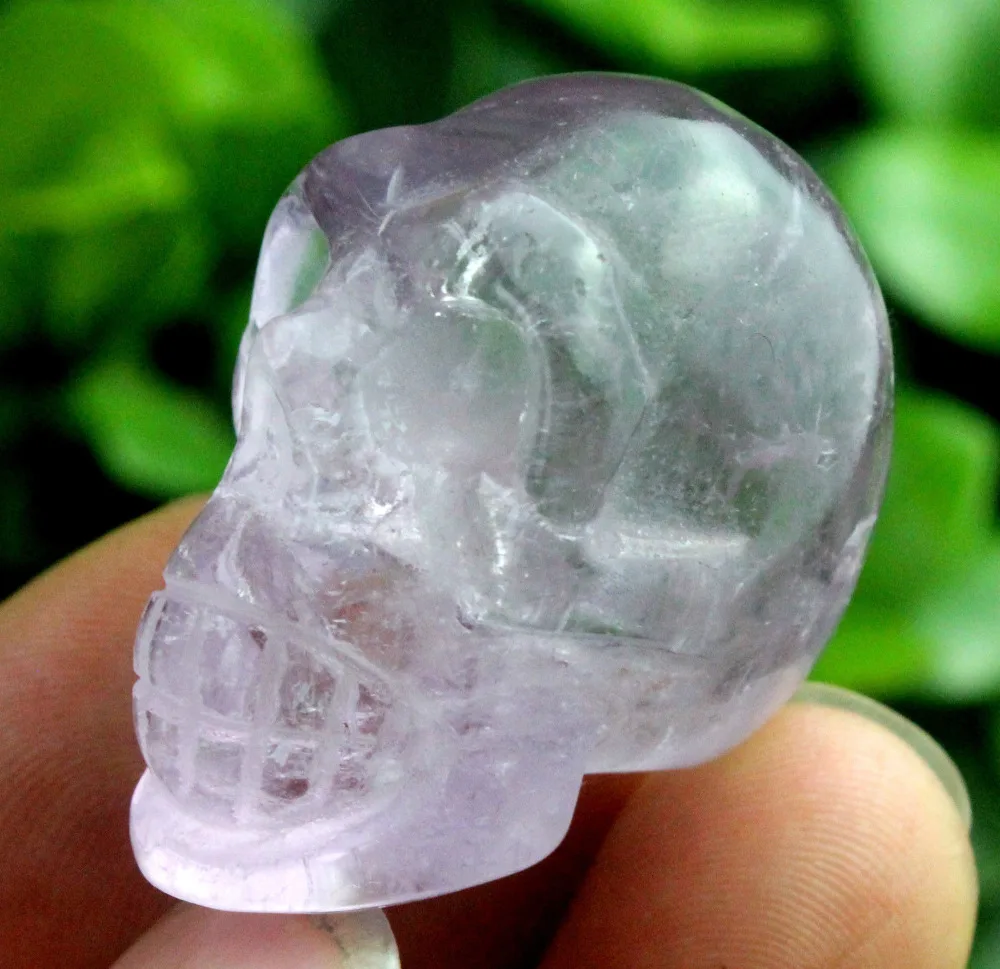 

682147+++ NATURAL amethyst quartz Crystal carves skull HEALING