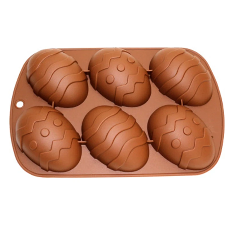 6 большое яйцо мыло, силиконовая форма формы DIY силиконовая форма для кекса шоколад желе пудинг формы микроволновая печь доступны выпечки лоток
