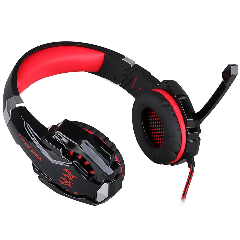 Gaming Headset Stereo Earphone Headphones with Mic LED Light for PS4 Gamepad New Xbox One Laptop PC Gamer (8)