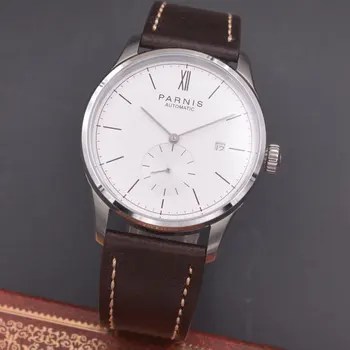 

Parnis 42mm watch white dial calendar parnis Seagull Movement Automatic mechanical men watch PN602