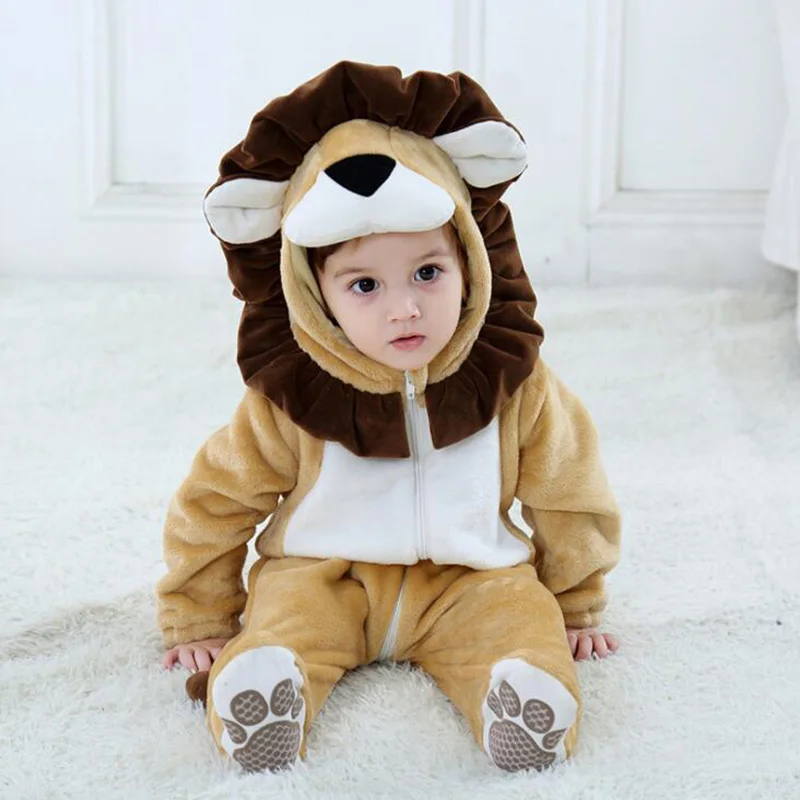 Baby Nemo Fish Pajamas Clothing Newborn Infant Romper Onesie Cute Animal Costume Outfit Hooded Jumpsuit Winter For Boy Girl Baby Bodysuits Fur Baby Rompers