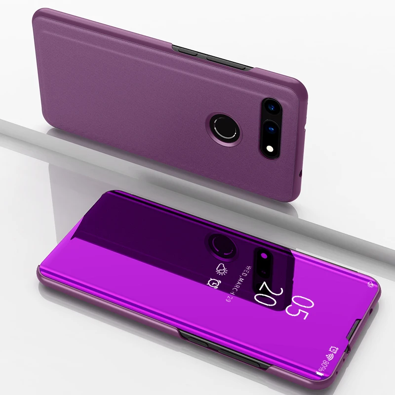 Smart Flip Case For Huawei Honor V20 Case Clear View Leather Cover For Huawei Honor View20 Stand Mirror Cover honor v20 case
