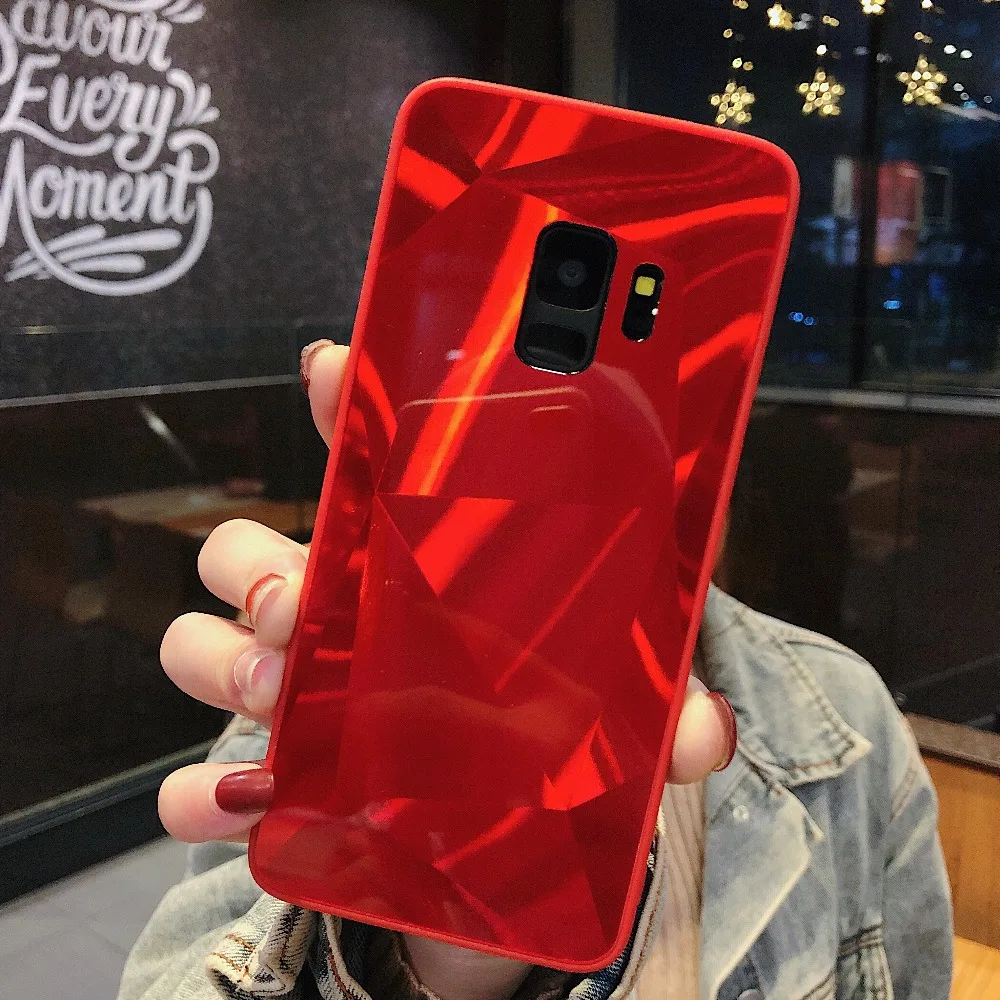 Case For Samsung Note 9 Note 8 Cover Luxury 3D Diamond Mirror  (4)