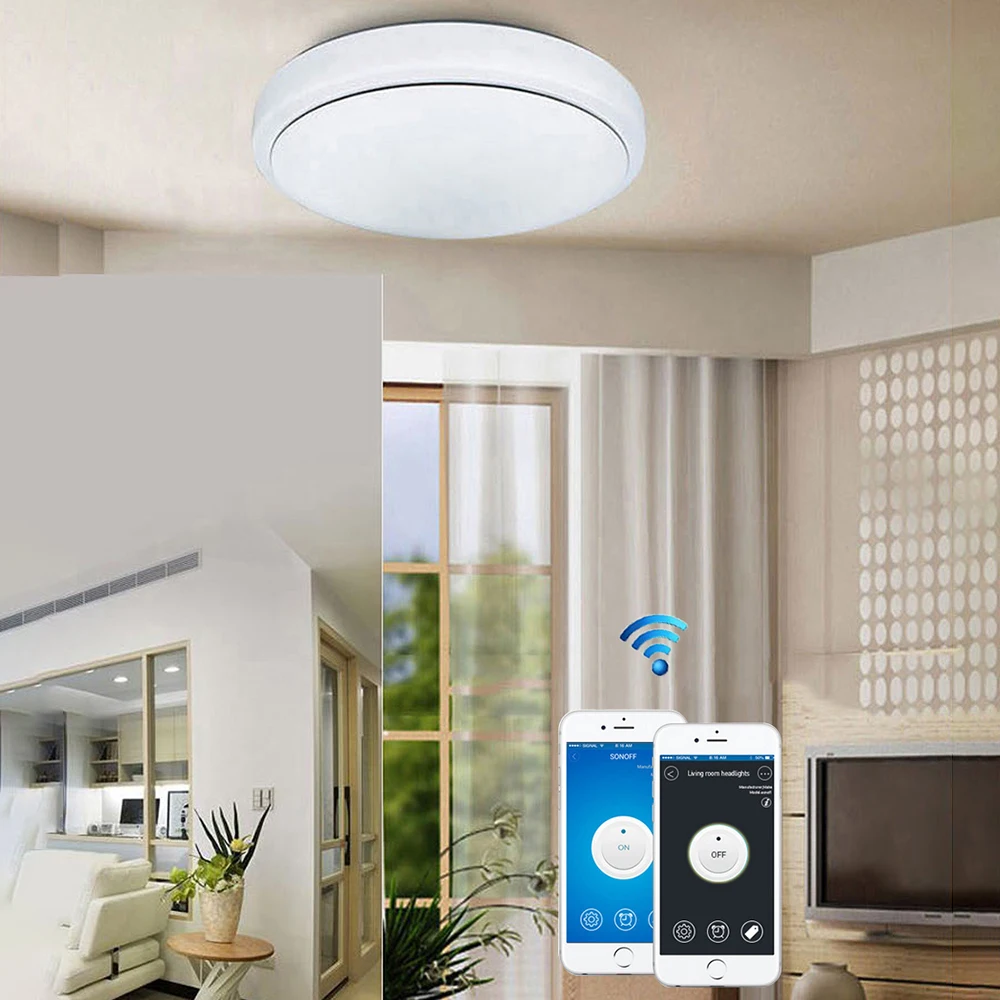 

AC110-240V 24W 72LED WIFI Intelligent Circular Round Ceiling Light Lamp Lighting Smart Phone App Control Home Decoration Kitchen