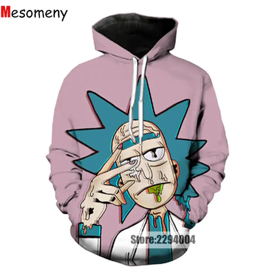 Забавные свитшоты Rick and Morty для мужчин и женщин уличная стильные пуловеры толстовки с капюшоном Scientist Rick 3d печать Толстовка R3581