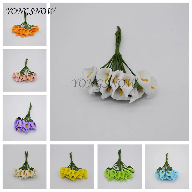 12pcs/lot 2cm Artificial Calla Lily Flower For Home Garden Decoration Bridal Bouquet Wedding Birthday Party Craft Supplies 8Z 12pcs/lot 2cm Artificial Calla Lily Flower For Home Garden Decoration Bridal Bouquet Wedding Birthday Party Craft Supplies 8Z