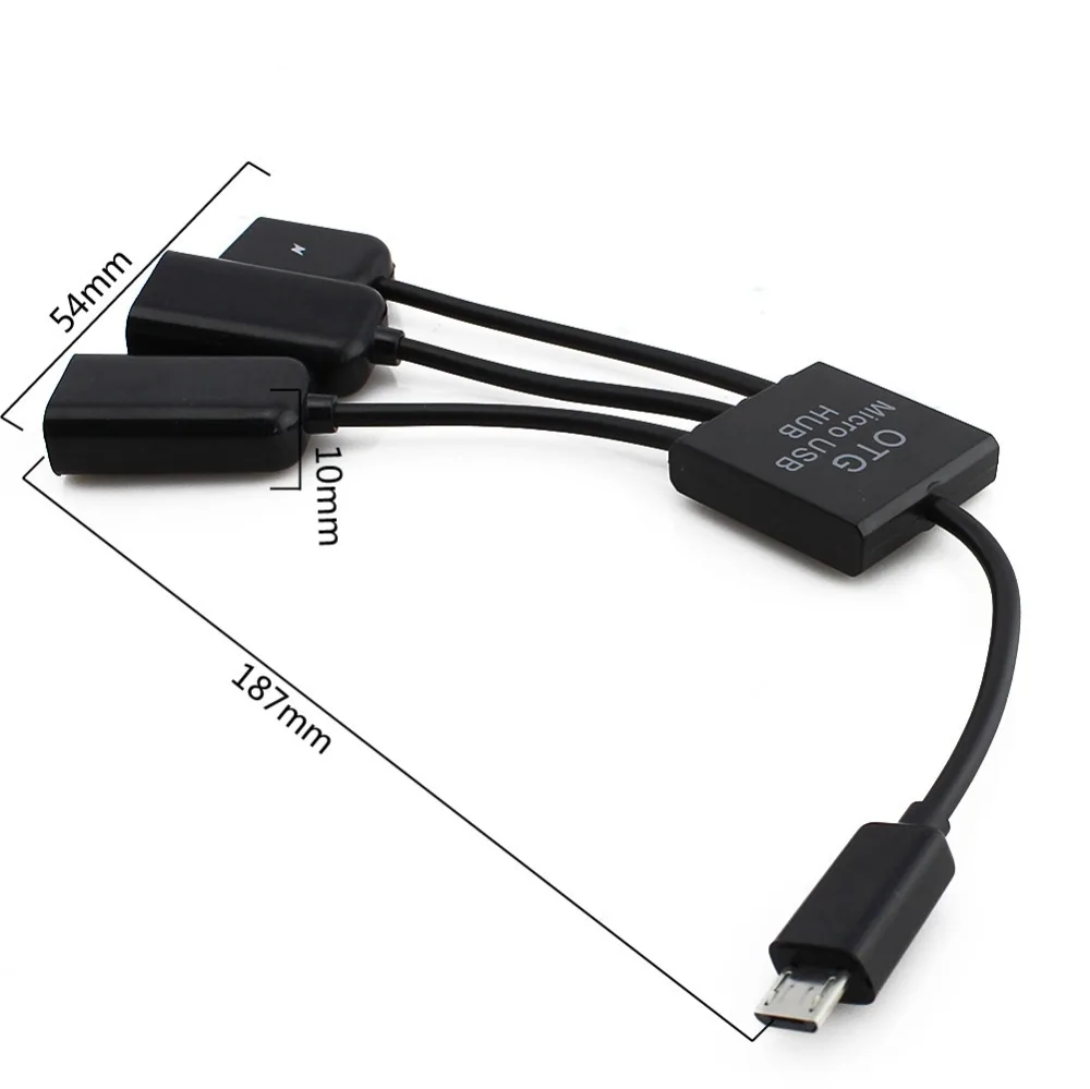3 в 1 OTG микро USB концентратор с портами адаптер разветвитель зарядный кабель