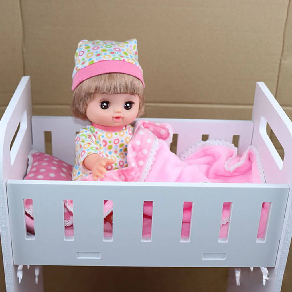 Мини-кукла реборн двухъярусная кровать кукольный домик миниатюрная деревянная мебель для MellChan Baby Doll 9-11 дюймов Кукла реборн дети ролевые игры игрушки