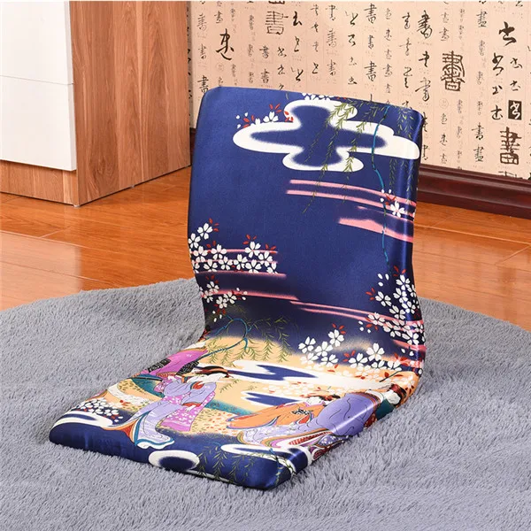 2 шт./лот) Японский Гостиная стул традиционный мебель пион татами безногий Zaisu спинки медитации стул дизайнер - Цвет: C Design