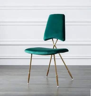 Furniture creative dining chair wrought iron modern minimalist leisure personality lazy home chair.