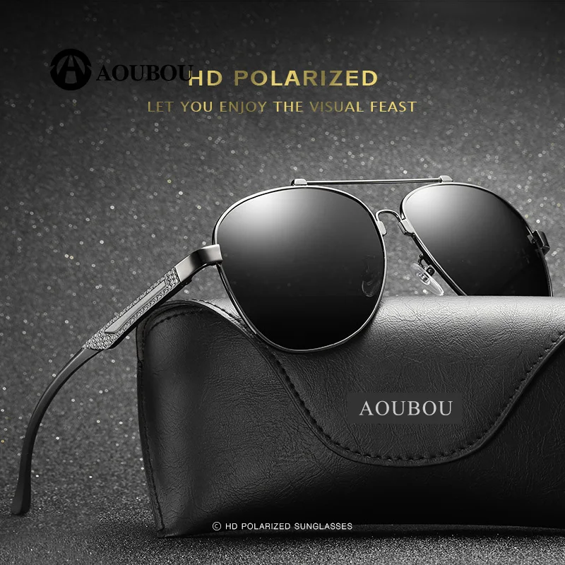 

Polarized Man Aluminum Magnesium Memory Bridge of The Nose Large frame Dazzling color lens Politie Trending Lunette de soleil en