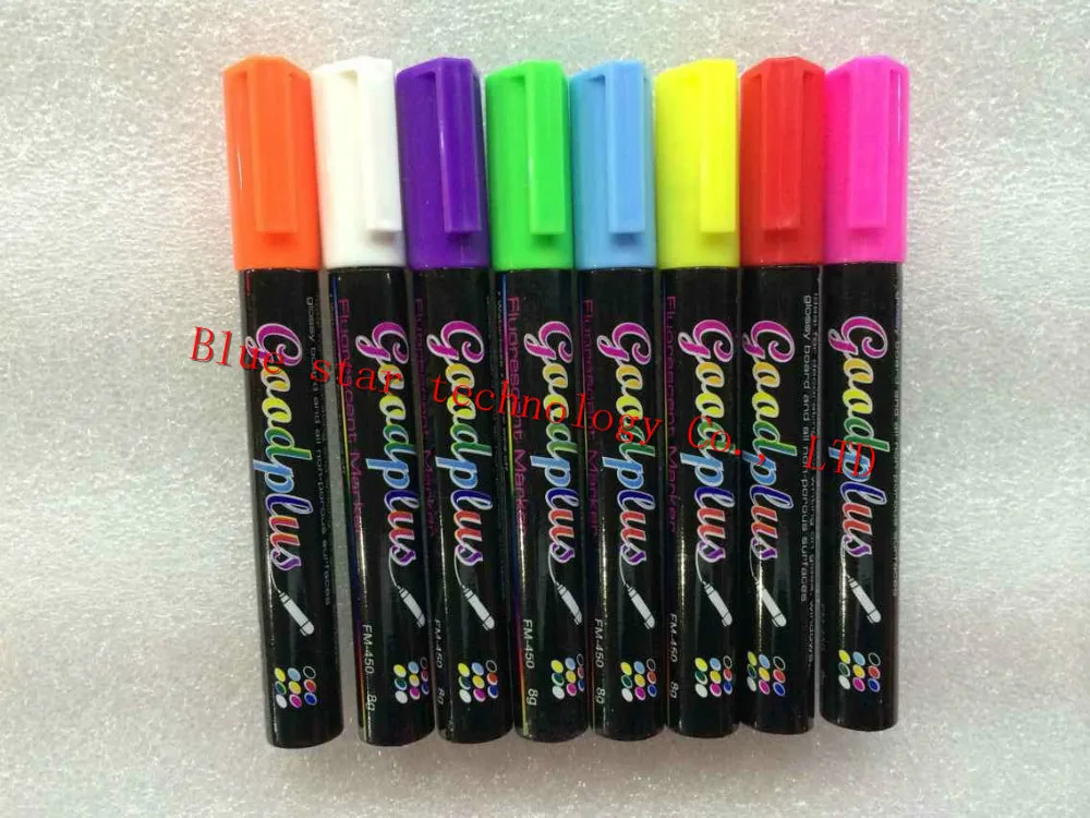 

Office Highligter Liquid Chalk Marker Pens 8 Colors Chisel& Bullet Tips Writing 6mm 80pc/lot Wholesale