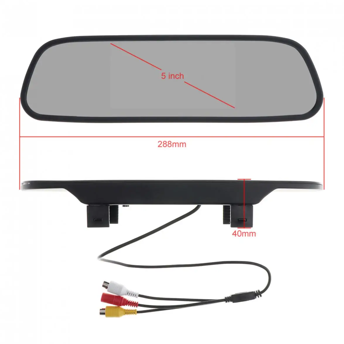 5 дюймов 480x272 TFT LCD цветной экран зеркало заднего вида монитор PAL / NTSC супер широкий