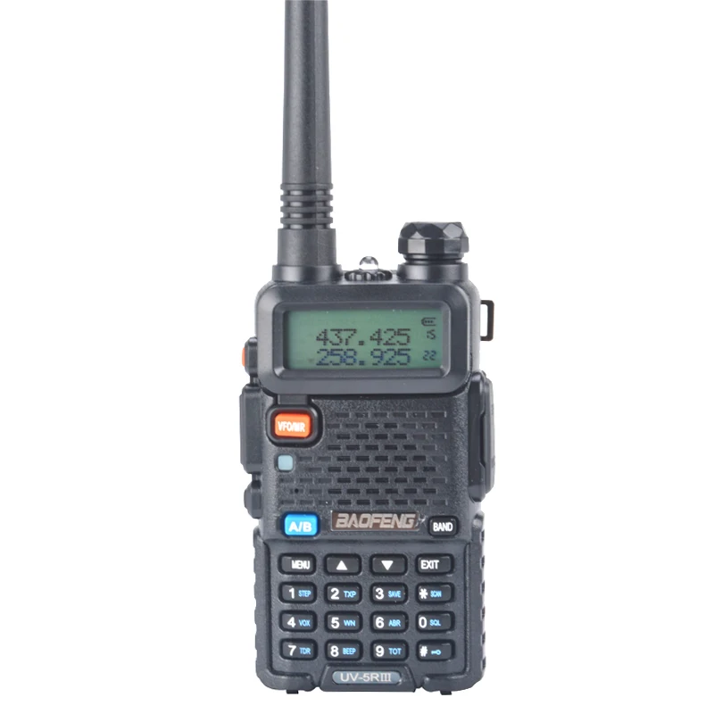 Трехдиапазонная портативная двухсторонняя рация baofeng Walkie talkie UV-5RIII 136-173,975 МГц/200-259,975 МГц/400-519,975 МГц 3 диапазона с наушником