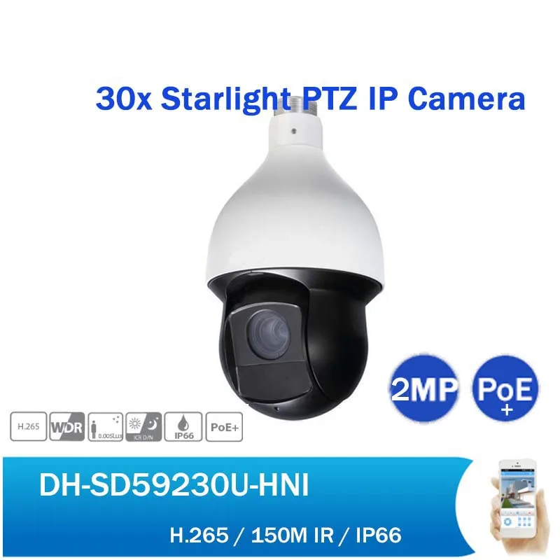 

DH DH-SD59230U-HNI 2MP 30x Starlight IR PTZ Network Camera Auto-tracking Security CCTV Speed Dome PoE IP Camera SD59230U-HNI