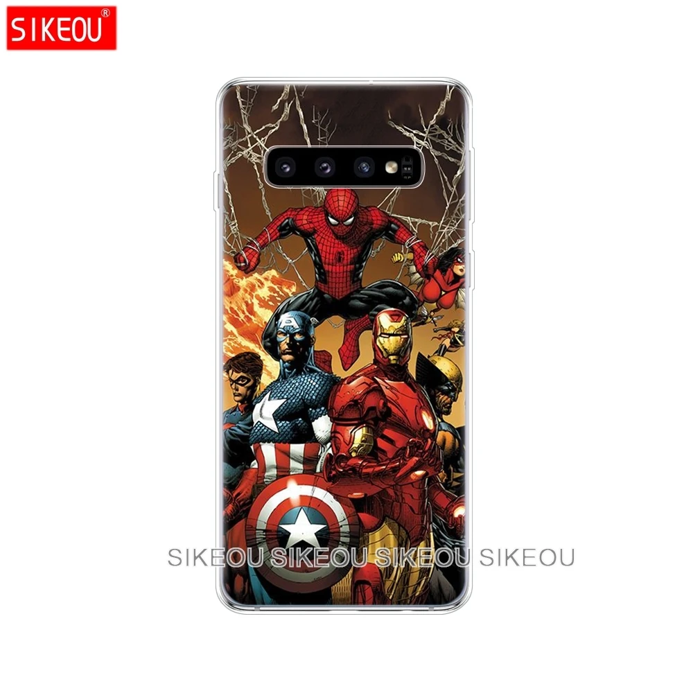 Чехол для samsung Galaxy S10 S9 S8 PLUS S7 S6 egde чехол Fundas coque бампер etui Marvel мстители супергерой Капитан Железный человек танос - Цвет: 10876