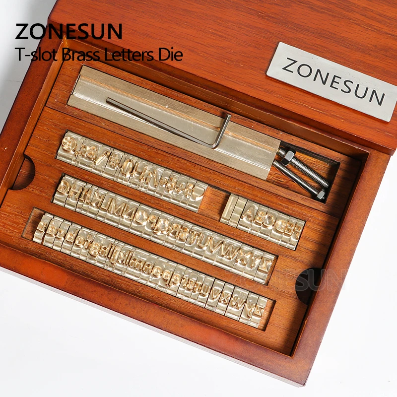 ZONESUN 6 мм Т образный слот 10 см 52 алфавита буквы под заказ кожаный штамп инструмент