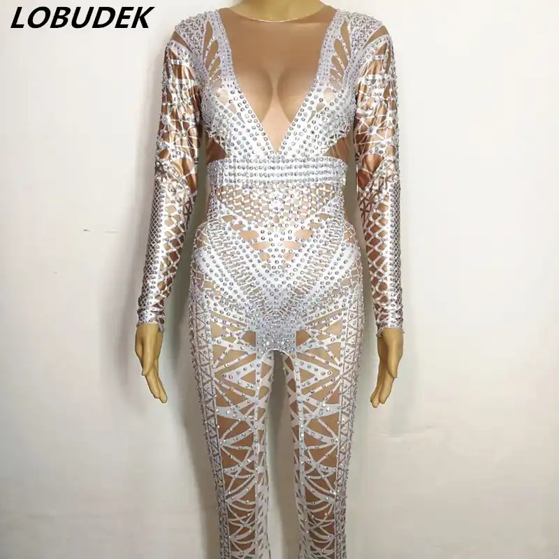jumpsuit rhinestones
