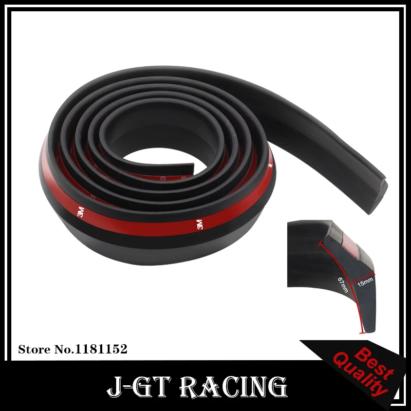Universal Thickening upgraded version Rubber Soft Black bumper Strip