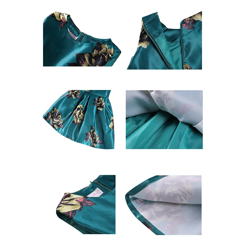 B&N Printed Floral Girls Dresses Summer Children's Dress Sleeveless Infantil Baby Party Dress For Girl Prom Dresses Girls 1