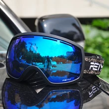 Брендовые лыжные очки зимние снежные спортивные маски сноубордические очки Анти-туман УФ-защита для мужчин женщин снегоход катание на лыжах катание на коньках