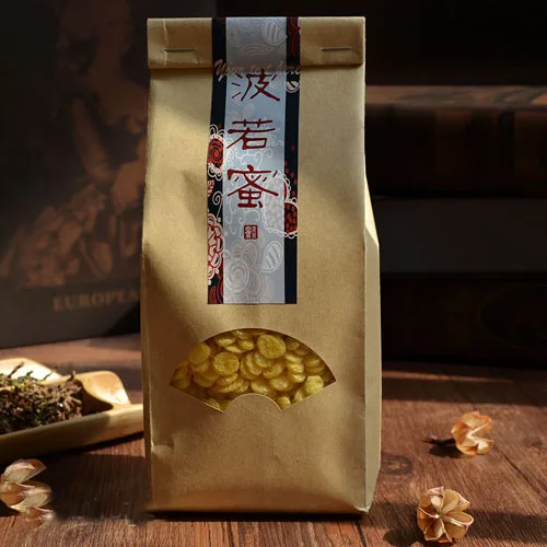 

9*30+7cm Free shipping Wholesale 100pcs/lot Kraft paper tea packaging bags Aluminium plated food grade sealing bag