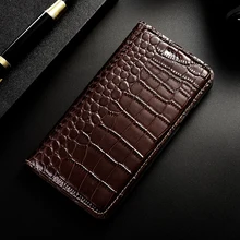 Crocodile Pattern Genuine Leather Case For OnePlus One Two 1 2 3 X 5 5T 6 6T 7 Pro Cell Phone Cases