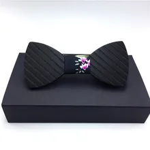 Рождественский подарок деревянный галстук-бабочка галстуки из полой древесины галстуки-бабочки для мужчин свадебные костюмы бабочка-бабочка форма Bowknots Gravatas узкий галстук
