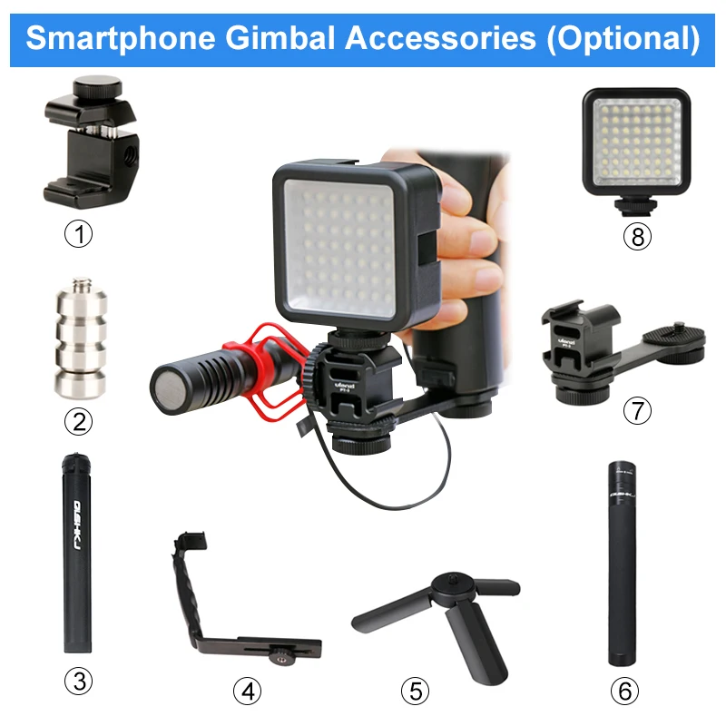DJI OM 4 Osmo Mobile 2 3 Аксессуары тройное Крепление-адаптер для горячего башмака