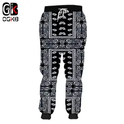 OGKB Весна для мужчин новый пот брюки для девочек 3D печатных леопардовым принтом и камуфляж геометрический большой размеры Costuming брюки