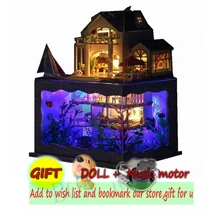 Кукольный дом Poppenhuis Каса де бонека Гавайская вилла на море кукольный домик Модель деревянная игрушка мебель трансформер кукольный домик TC4