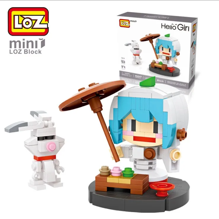 LOZ мини строительные блоки Hatsune Miku музыкальный чай искусство Катание на коньках