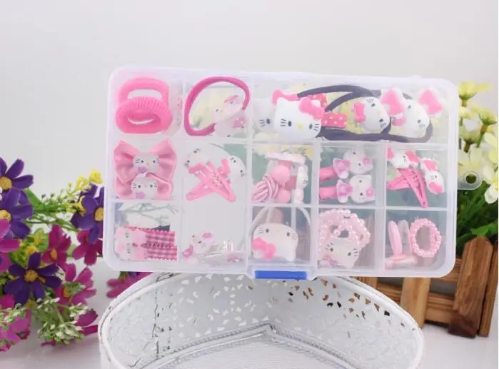 

Free Ship 1 Set Kids Jewelry Pink Imitation Pearls Hello Kitty Hair Ropes Earrings Bracelets Hair Clips Brooches Set Party Gift